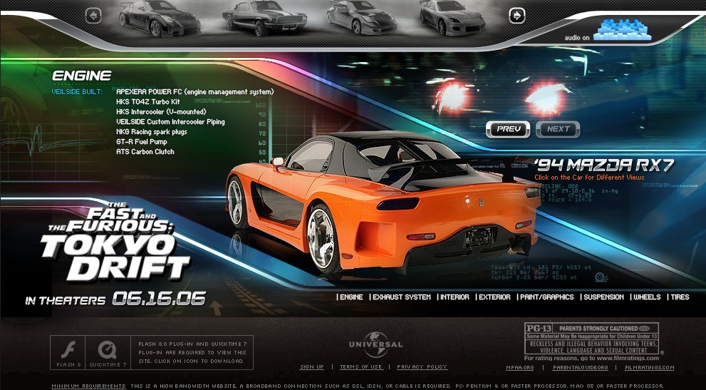 車映画 ワイルドスピードｘ３tokyodrift の車動画情報満載ファンブログ ネタバレ注意 ハン の愛車rx 7はヴェイルサイドのフォーチュンモデル